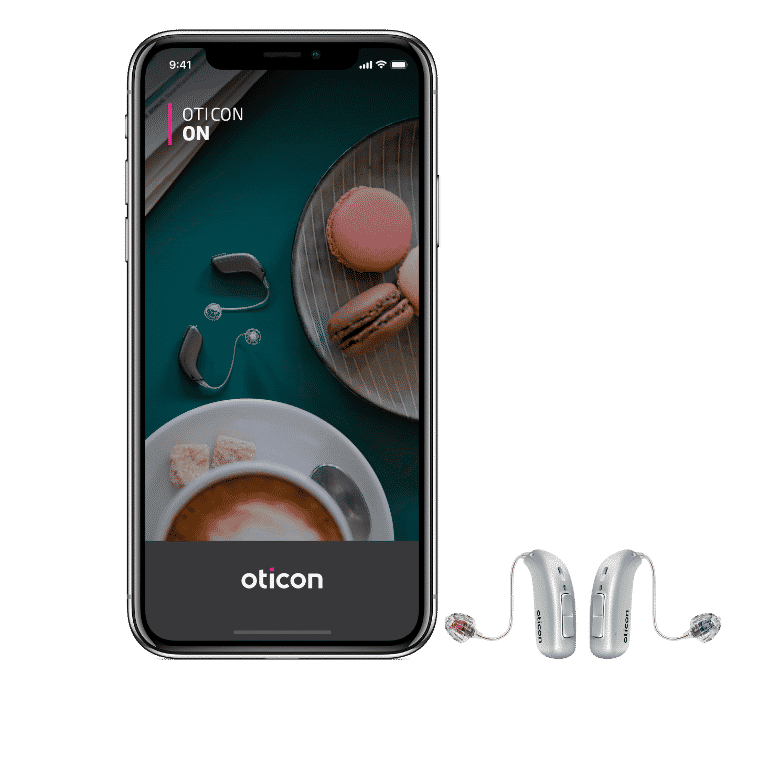 Oticon More smart hearing aids with bluetooth